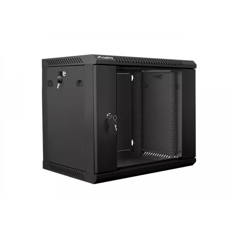 Sieninis stovas LANBERG 9U (600×450×507 mm) IP20, maks. apkrova 60 kg, juodas