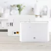 Belaidis stalinis maršrutizatorius HUAWEI B311-221 Vienos juostos 2.4 GHz Wi‑Fi 4 (802.11n), Gigabit Ethernet, 4G LTE, SIM lizdas, RJ-11, 12V 1A, baltas