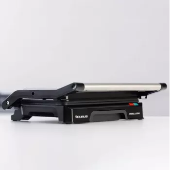 Kontaktinis grilis Taurus MYGRILL LEGEND 1000W, nerūdijantis plienas/juoda, kepimo paviršius 230×145 mm