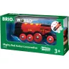 BRIO baterijomis varomas garvežys juodas/raudonas
