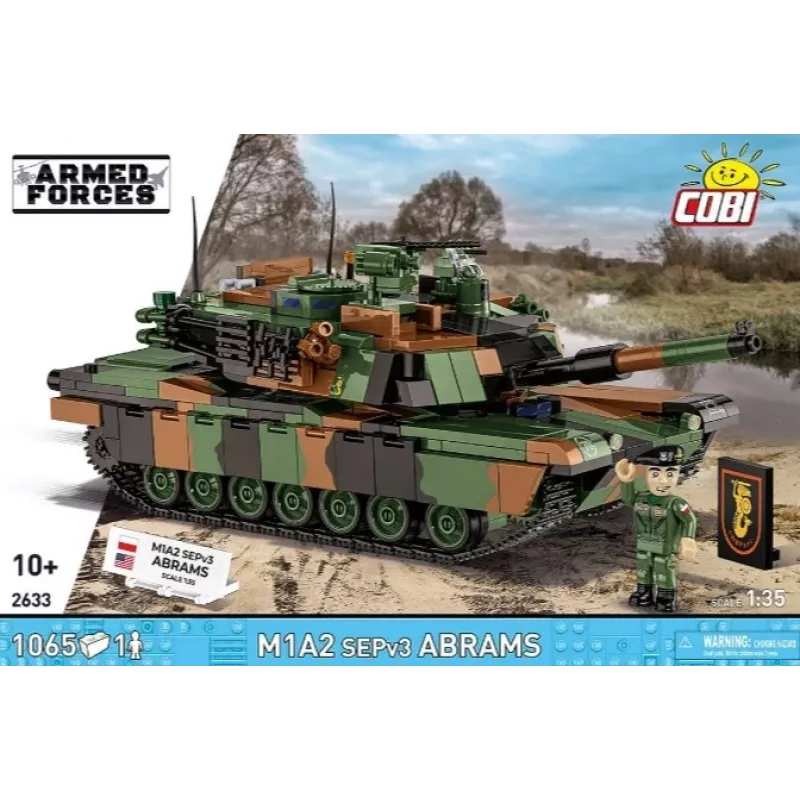 Konstruktorius Cobi M1A2 SEPV3 Abrams su 1 065 kaladėlių