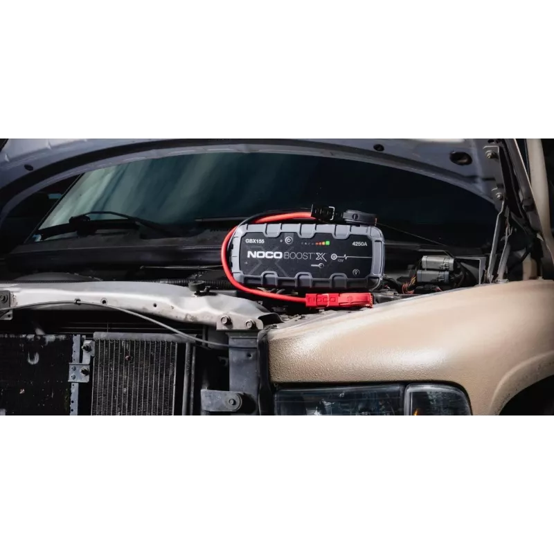 Automobilio užvedimo starteris NOCO GBX155, 4250 A išėjimas, 99 Wh Li‑Jon, 60 W įkrovimas, IP65, įmontuotas 500 lm LED žibintuvas