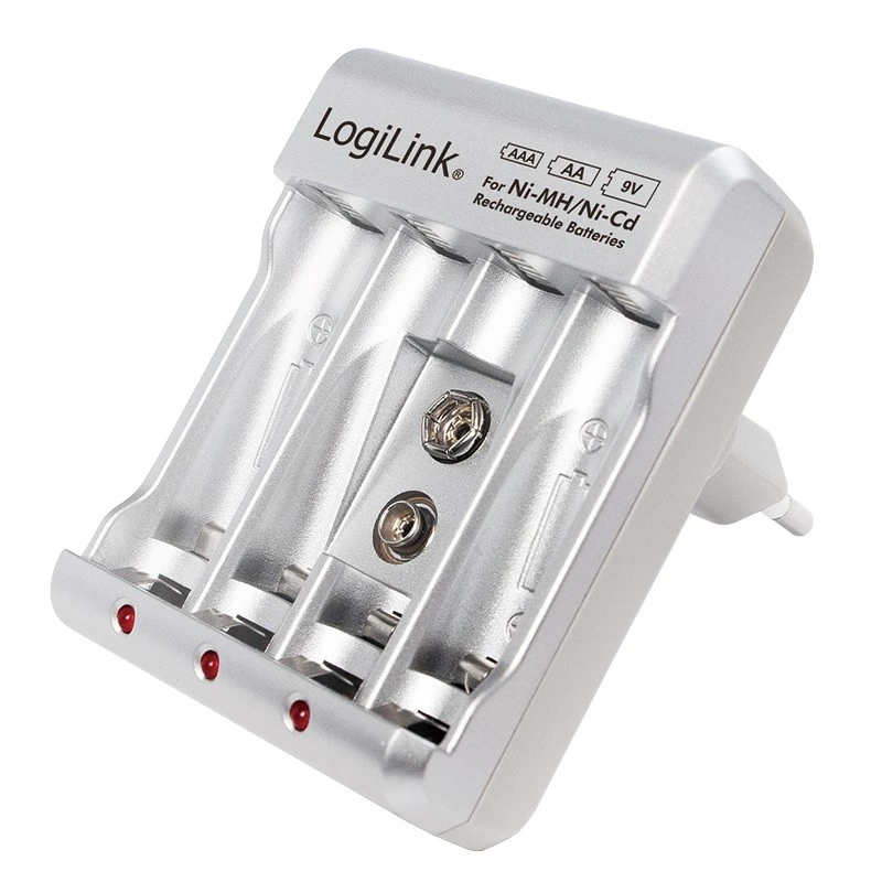 LOGILINK akumuliatorių įkroviklis Ni-MH / Ni-Cd AA / AAA / 9V