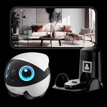 Robotinis augintinio stebėjimo robotas Enabot EBO Air2 Plus, 5000 mAh, 111 mm aukštis, Wi-Fi