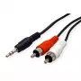 ROLINE garso kabelis Mini-Phone Stereo 3,5 mm (M) – RCA (M) 5 m ekranuotas juodas (11.09.4345)