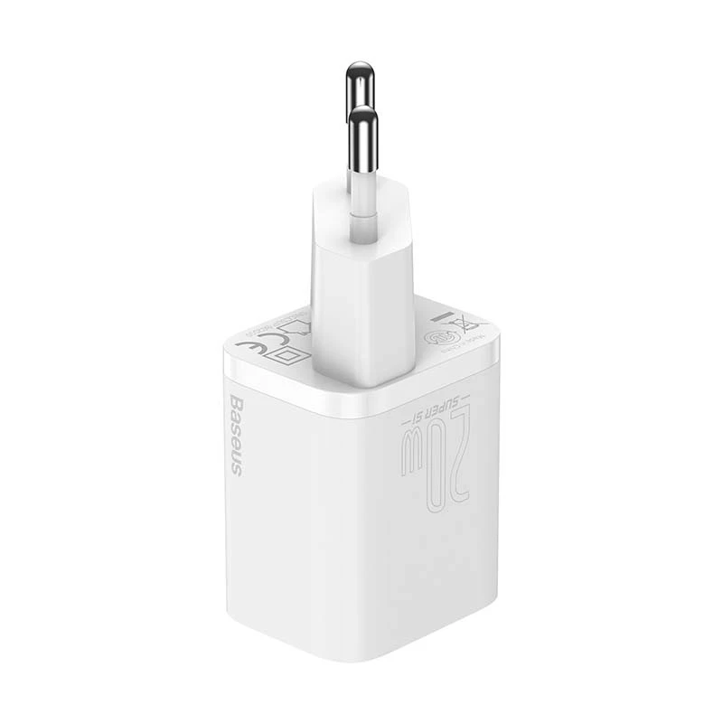 Baseus Super Si belaidis įkroviklis 20W USB-C PD baltas