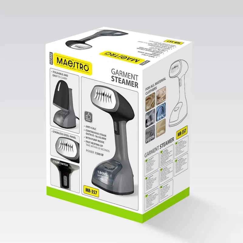 Garinis drabužių garintuvas Maestro MR-357 1500W – Nešiojamas rankinis garintuvas