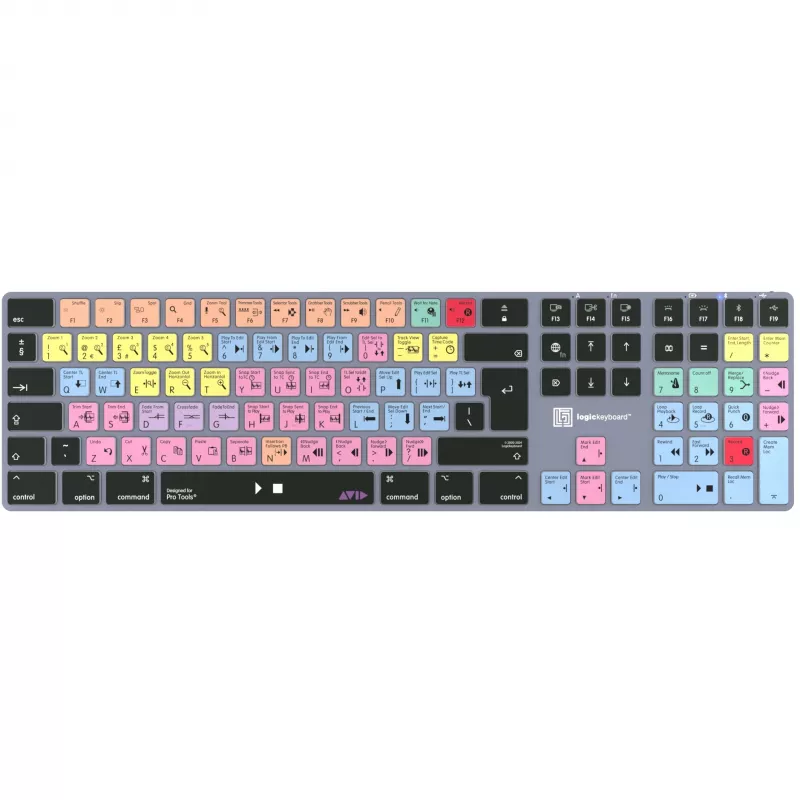 Klaviatūra LogicKeyboard LKB-PT-TM — pilno dydžio (100 %) belaidė Bluetooth QWERTZ vokiška, titano pilka