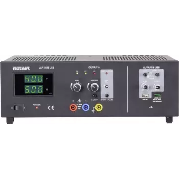 VOLTCRAFT VLP-1405 Laboratorinis maitinimo šaltinis, reguliuojamas 0–40 V 0,01–5 A 233 W OVP, 3 išėjimai (VC-8146850)