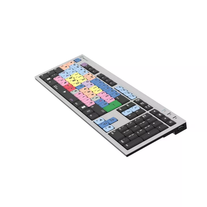 Logickeyboard LKB-MCOM4-AJPU-FR klaviatūra USB AZERTY prancūziška sidabrinė