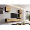 Sieninė spintelė Cama Meble VIGO 50×50×30 cm juoda / Wotan ąžuolas
