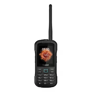 GIGASET GLX 8 ACTIVE juodas 6,1 cm 2,4 colio ekranas Push-to-talk funkcija 2500 mAh baterija IP68 2 MP kamera Dual-SIM Bluetooth