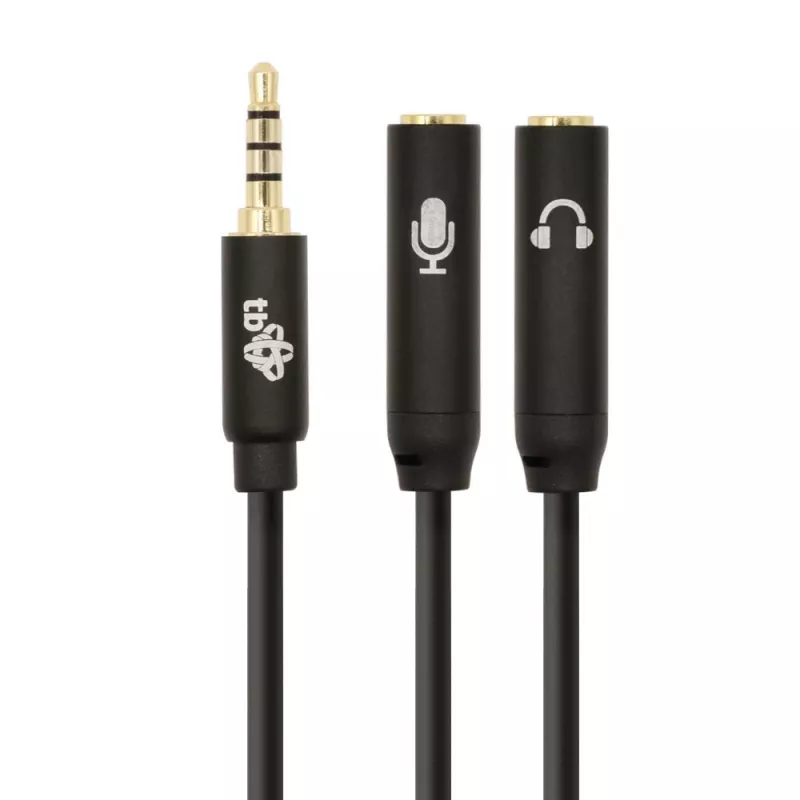 Adapter TB 3,5 mm MiniJack skirstytuvas 1x 3,5 mm kištukas į 2x 3,5 mm lizdus, modelis AKTBXAJ0P2J030B