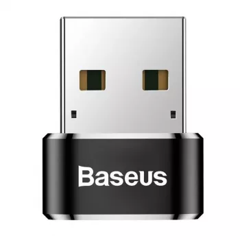 Adapteris Baseus USB (vyriškas) į Type-C (moterišką), juodas