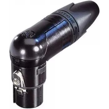 Neutrik XLR jungties lizdas, kampuotas, polių skaičius: 3, juodas NC3FRX-BAG 1 vnt.