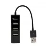 Sbox H-204 USB 4 prievadų šakotuvas juodas