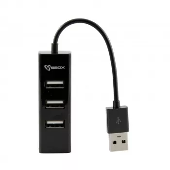 Sbox H-204 USB 4 prievadų šakotuvas juodas