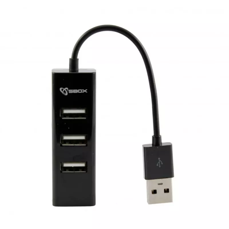 Sbox H-204 USB 4 prievadų šakotuvas juodas