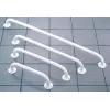Metalinis vonios ranktūris Mobilex 30 cm – sieninis turėklas, baltas, apkrova 120 kg, Ø 2,5 cm, atstumas nuo sienos 42 mm