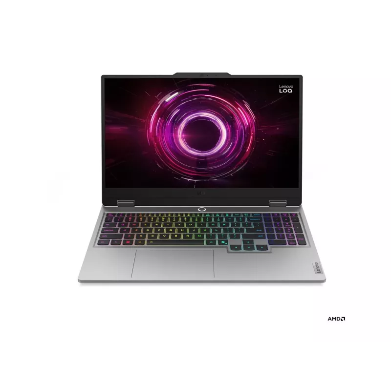 Nešiojamas kompiuteris Lenovo LOQ Ryzen 5, 15,6 colio FHD IPS 144Hz, 16GB RAM, 512GB SSD, NVIDIA RTX 5050 8GB, Windows 11 Home (Luna Grey)