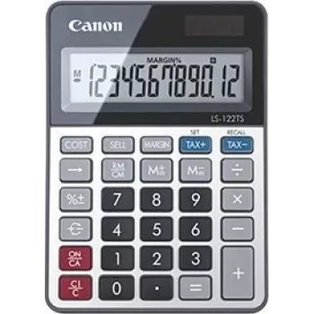 Canon LS-122TS stalinis skaičiuotuvas, 12 skaitmenų LCD, pilka spalva