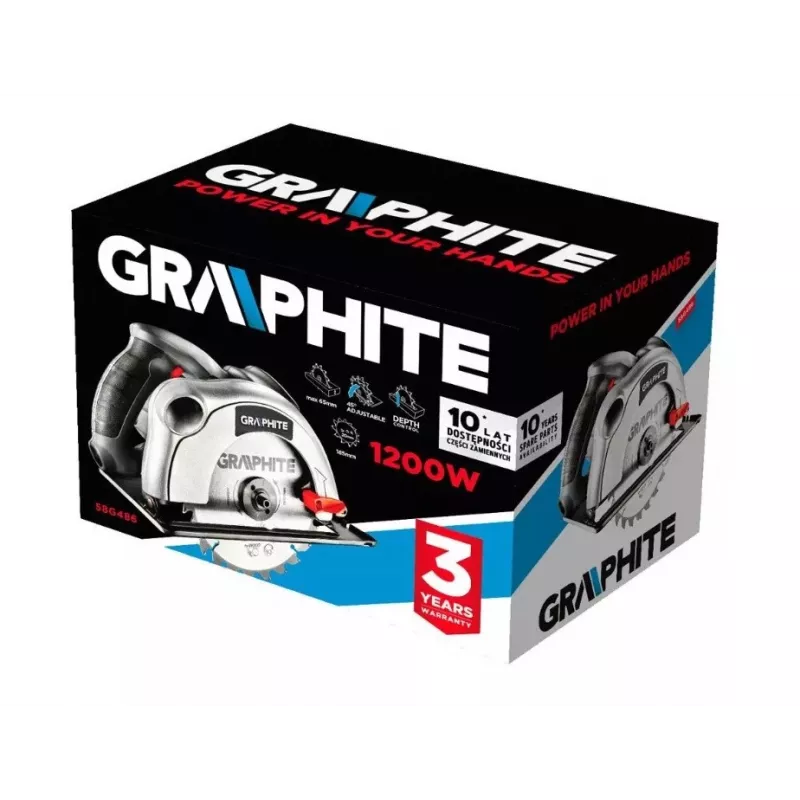 Diskinis pjūklas 1200W Graphite 185 mm