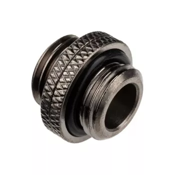 Adapteris Alphacool G1/4 AG į G1/4 AG, metalinis kampinis jungimas, juodas