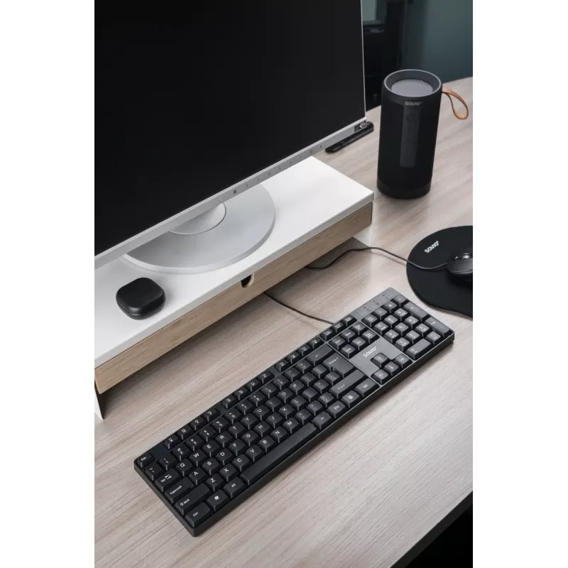 Savio KB-01 klaviatūra Home/Office USB QWERTY US English juoda