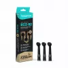 happybrush ECO R2 pakaitiniai šepetėlių antgaliai, juodi, 3 vnt.