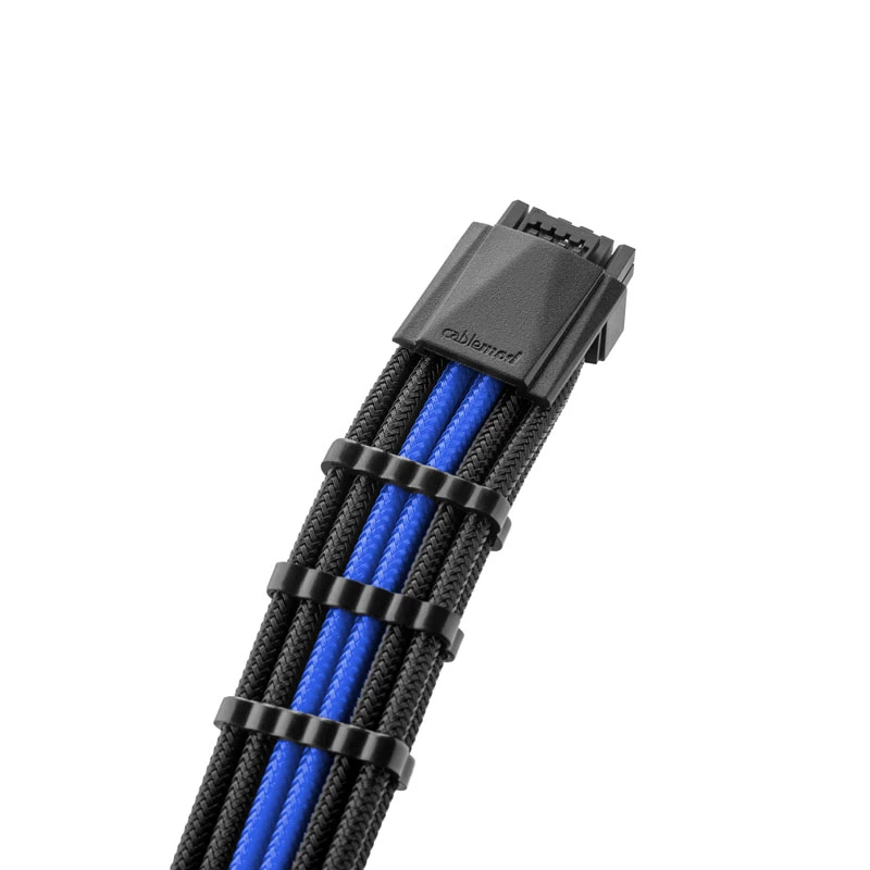 CableMod PRO ModMesh 12VHPWR kabelio prailginimo rinkinys juoda/mėlyna