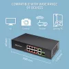 Eterneto jungiklis QOLTEC 52297 PoE RJ45 su PoE Uplink ir SFP prievadu
