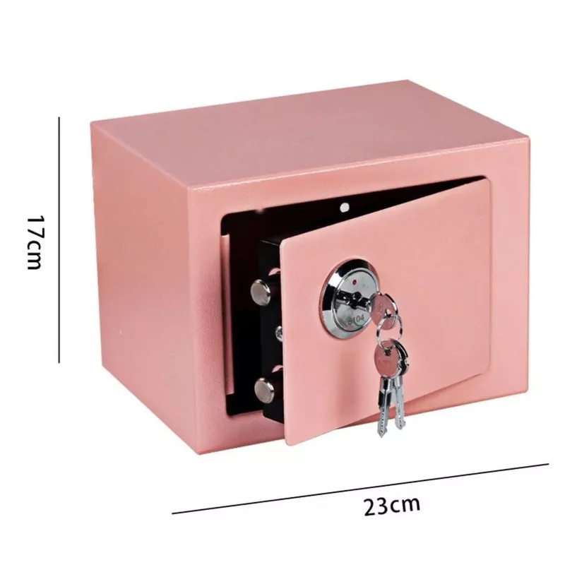 Extralink Home | Home Safe | biuro, raktų dėžutė, apsauginis seifas, Rožinė, S-404