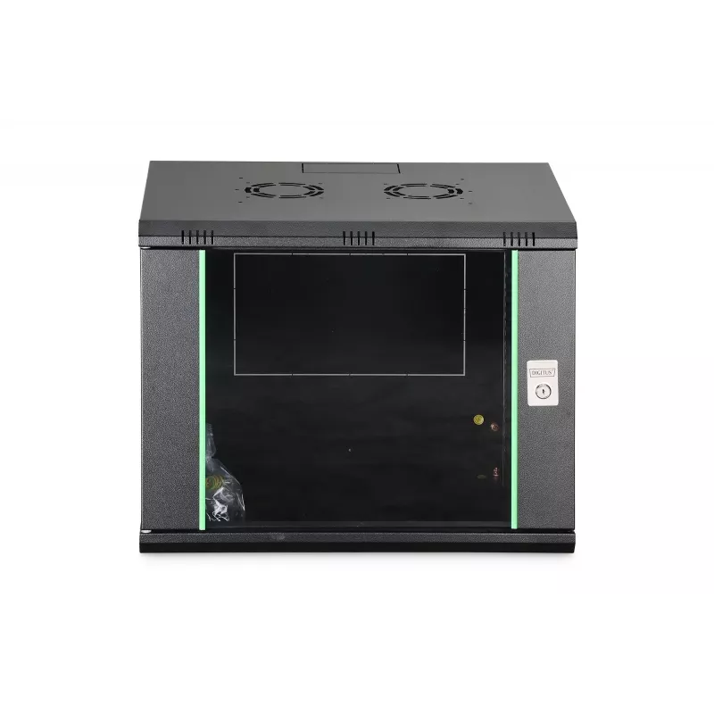 Sieninis tinklo spintos kabinetas DIGITUS Dynamic-N 9U, 600x450 mm (PxG), IP20, rakinamas, nesumontuotas