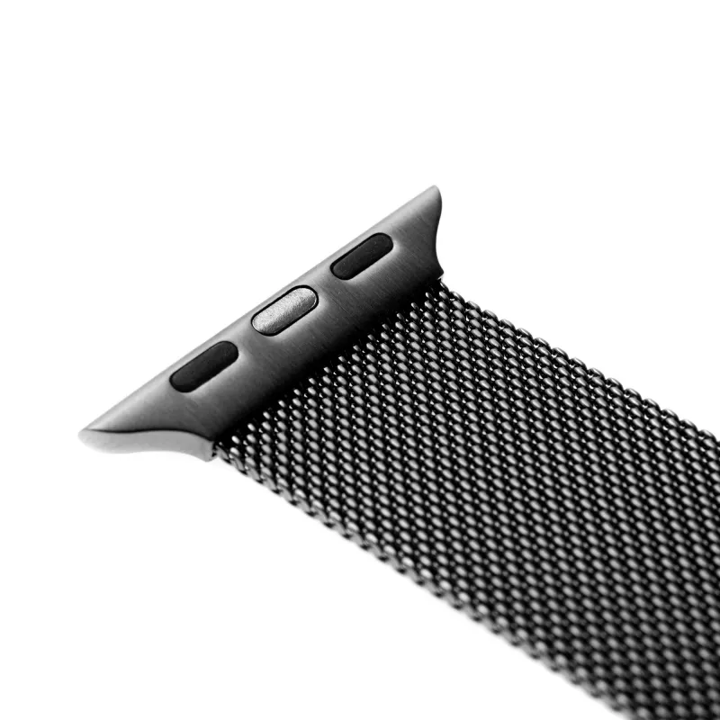 FIXED metalinis tinklinis dirželis Apple Watch 42/44/45/46/49 mm (juodas)