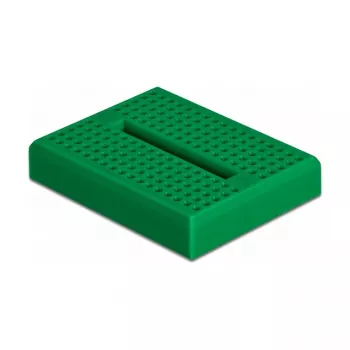 Breadboard DELOCK 18321 – litavimo nereikalaujanti prototipavimo plokštė, plastikinė, 36×46×10 mm, žalia
