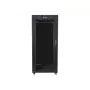 Laisvai pastatomas stovas LANBERG FF01-6627-12BL 19 colių 27U 600x600 mm stiklinės durys, 800 kg talpa