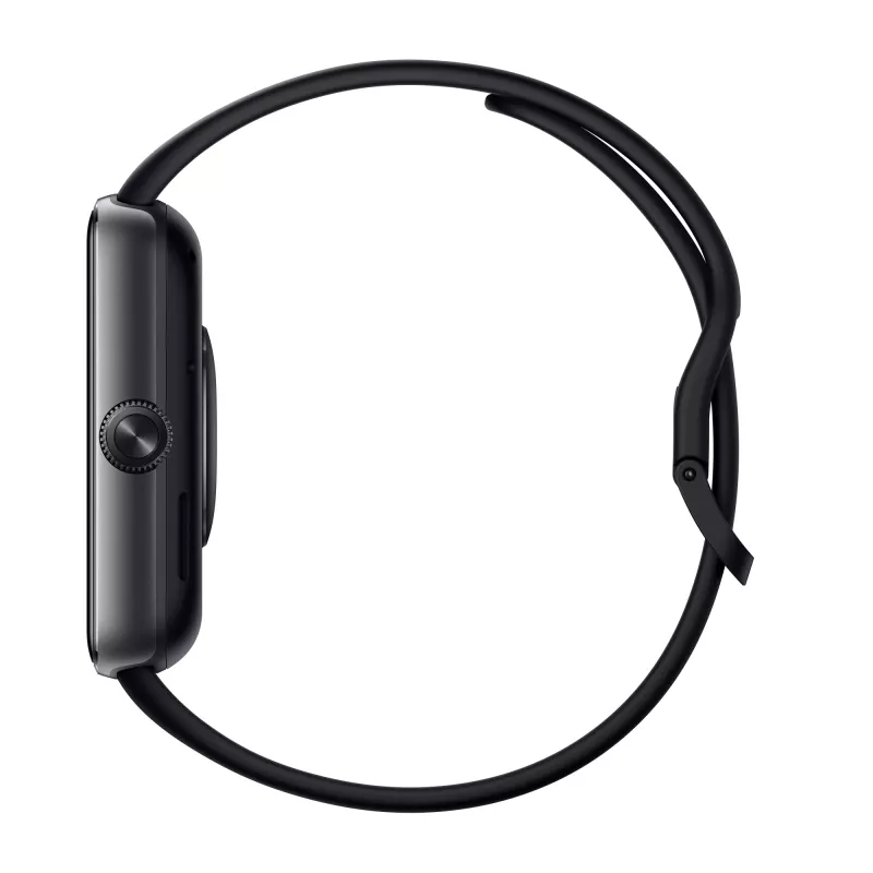 Išmanusis laikrodis Xiaomi Watch 5 stačiakampis 2.07 colio AMOLED ekranas, juodas korpusas, juodas TPU dirželis, 47,5 mm, 5 ATM