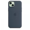 Apple iPhone 15 Plus Silikoninis Dėklas su MagSafe – Storm Blue