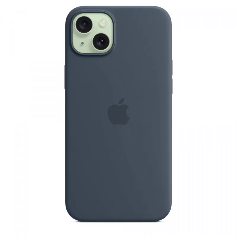 Apple iPhone 15 Plus Silikoninis Dėklas su MagSafe – Storm Blue