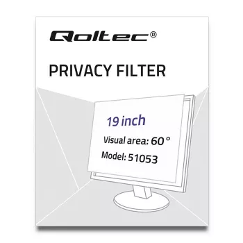Qoltec 51053 privatumo filtras 48,3 cm (19 inch) monitoriui