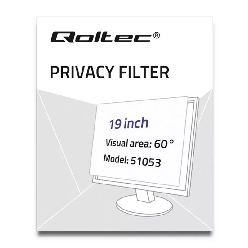 Qoltec 51053 privatumo filtras 48,3 cm (19 inch) monitoriui