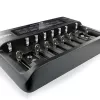 Įkroviklis baterijoms everActive UC-800 AC 12V 3A – LiFePO4/LiPo/NiMH, AA/AAA/9V, iki 10 baterijų, 12 V įėjimas, ekranas, juodas