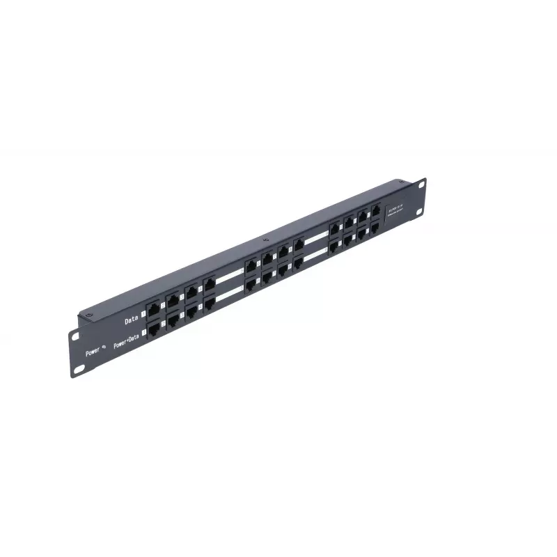 Extralink PoE Injector 12 prievadų 12x 100Mb/s RJ45, montuojamas į stelažą