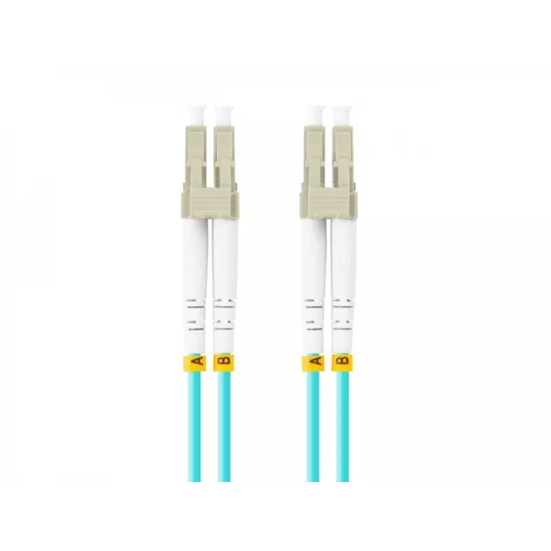 Skaidulinis optinis kabelis LANBERG FO-LULU-MD31-0010-TQ 1 m OM3 LC–LC Aqua