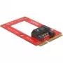 DeLOCK 95240 mSATA į SATA 7 kontaktų adapterio plokštė