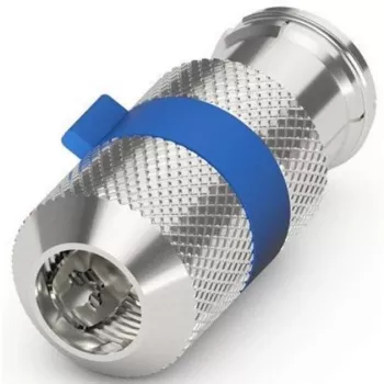 Kištukinis lizdas IEC/Koax, lengvas montavimas (sidabrinis/mėlynas, 6,5–8,0 mm)