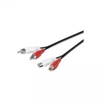 Microconnect AUDCH5 garso ilginimo kabelis 5 m 2 x RCA juodas