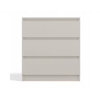 Komoda MALWA M3 – 3 stalčiai, 700×750×400 mm, medžio drožlių plokštė, matinis kashmiras