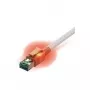 Easylan CS1OWADAD0020 RJ45 tinklo kabelis, patch kabelis CAT 6a S/FTP 2 m baltas su LED 1 vnt.