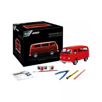 REVELL VW T2 autobuso modelio surinkimo rinkinys, mastelis 1:24, ilgis 193 mm, plotis 85 mm